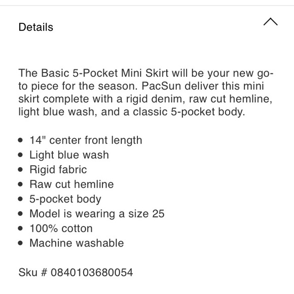 PacSun basic denim mini skirt - nwt - Picture 7 of 8